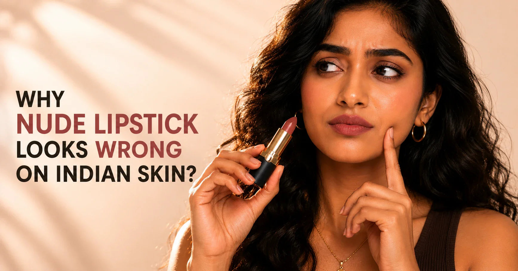 banner image of blog why Nude Lipstick Looks Wrong on Indian Skin