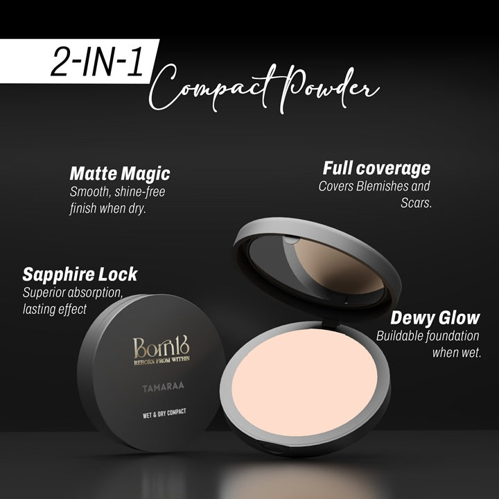 Born16 Wet & Dry compact face powder 