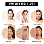 Wet & Dry compact powder swatch showing buildable finish