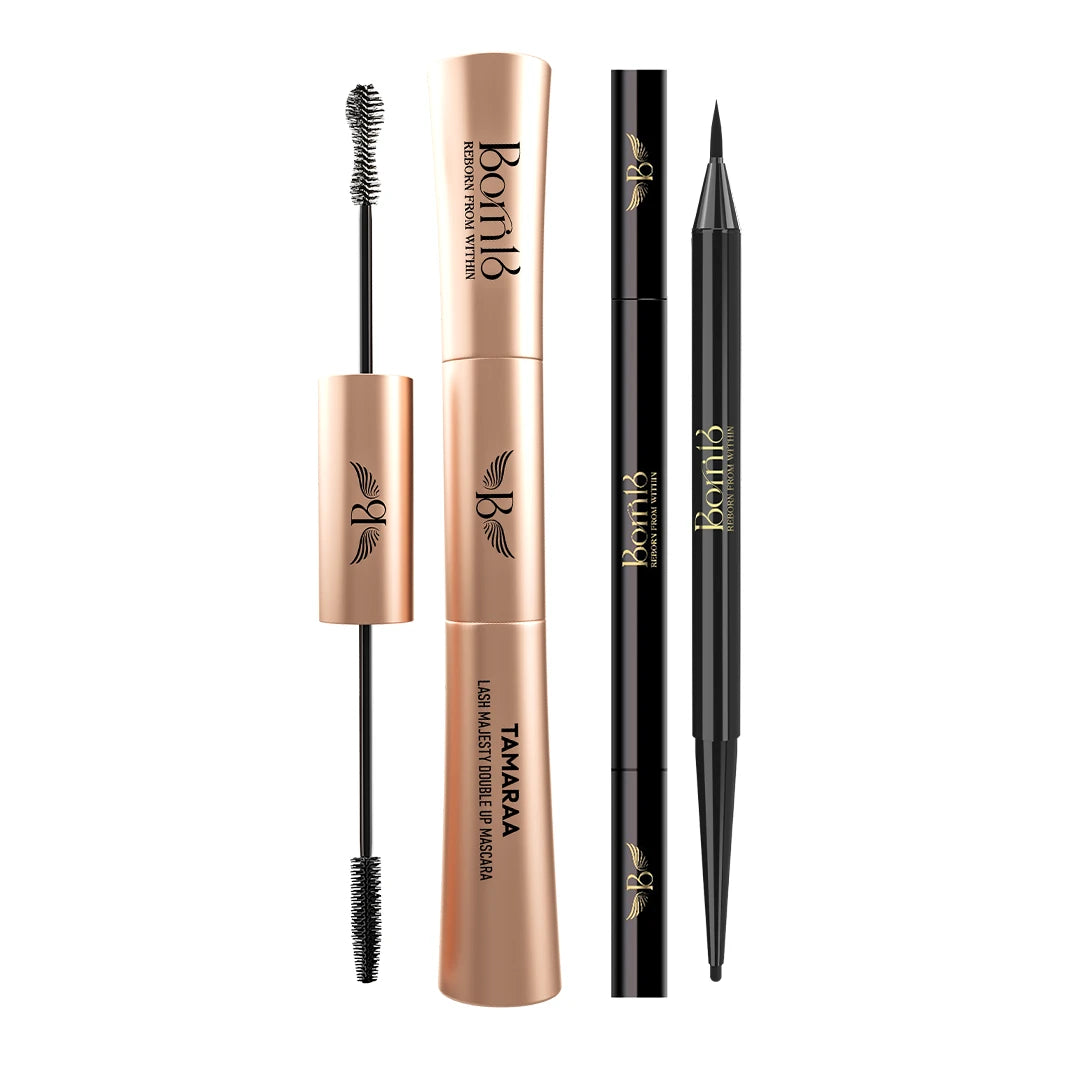 Dual Eyeliner Kajal Combo | Stroke of Midnight by Born16