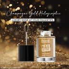 Champagne gold holographic nail paint with gel-like shine by Born16