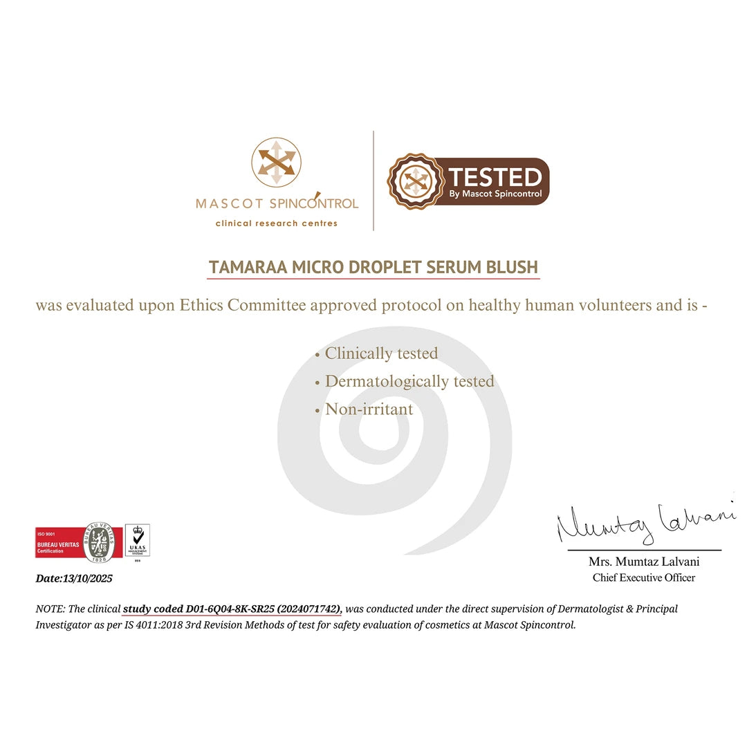 Dermatologically tested luxury consmetic brand