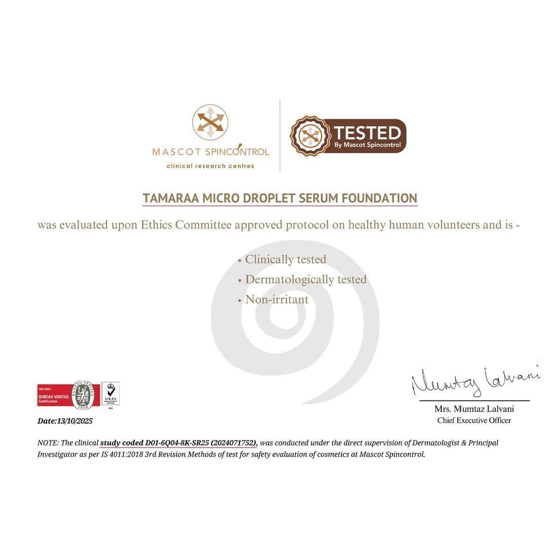 Dermatologically tested luxury consmetic brand