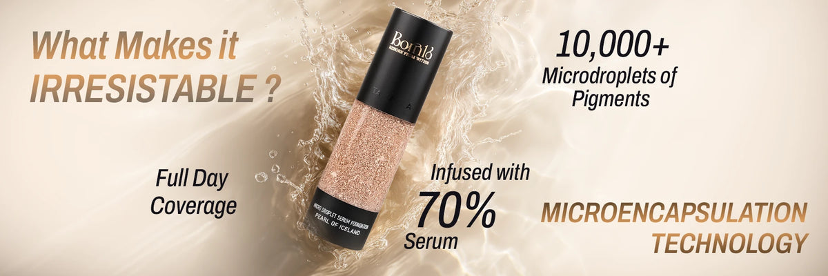 Micro droplet serum foundation