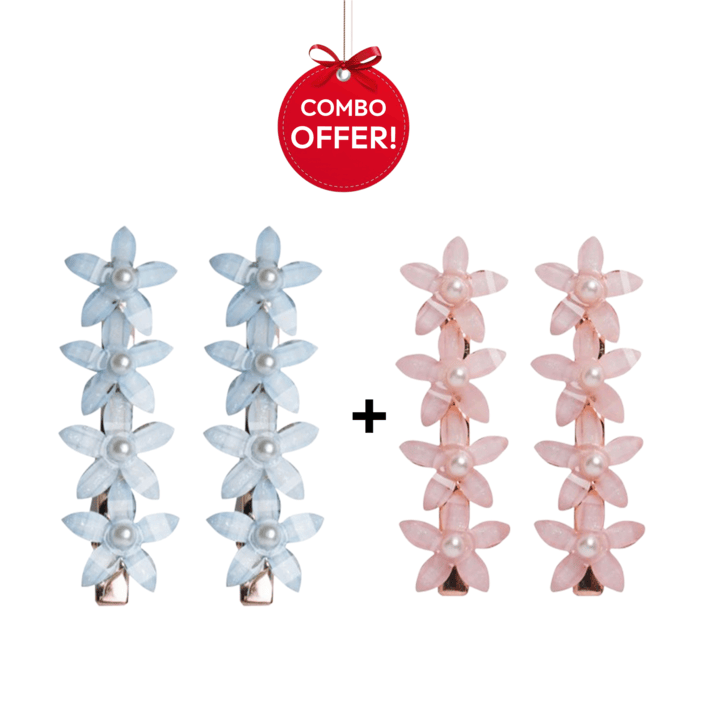 Crownlet Floral CZ Multicolor (Clip Combo's)