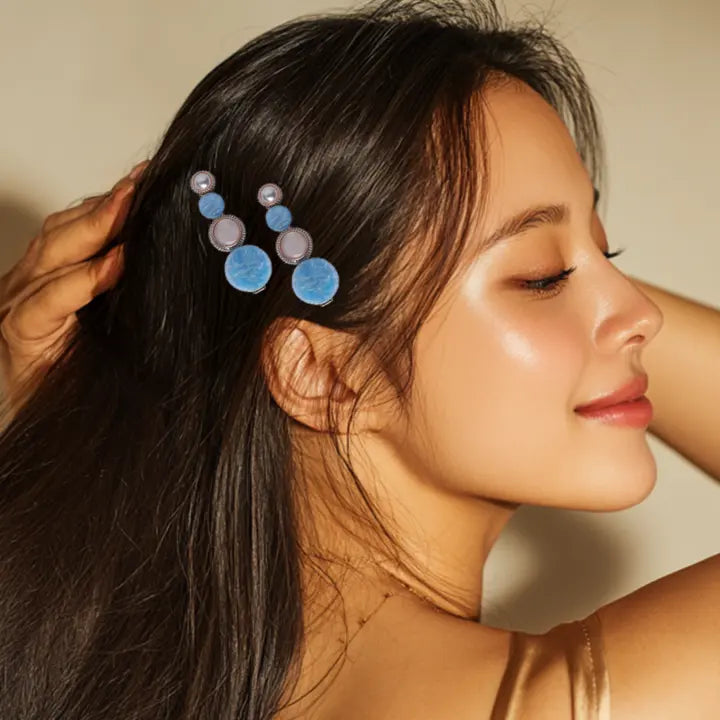 Crownlet: Multi Marble Pearl Clip Combo's