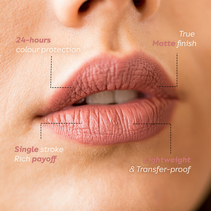 Lip color-soft matte finish