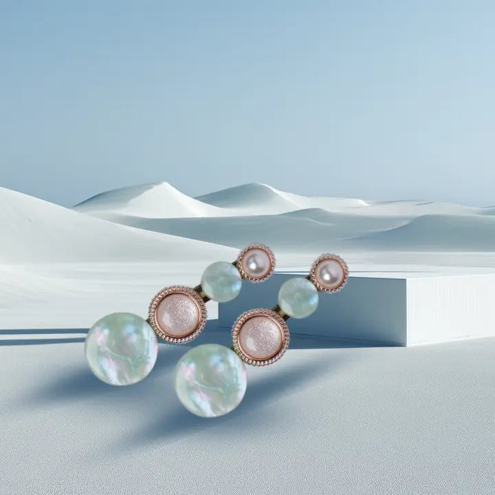 Crownlet: Multi Marble Pearl Clip Combo's