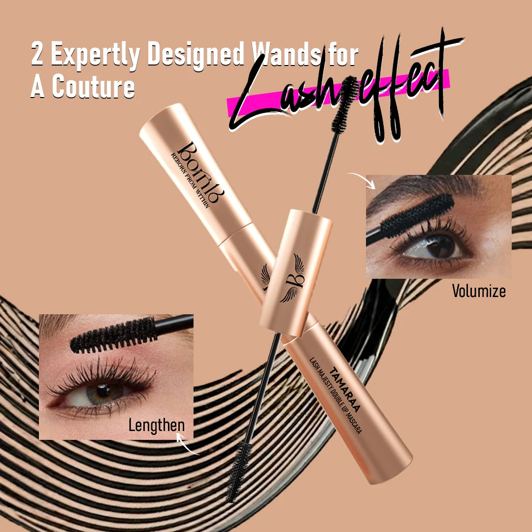Lash Majesty Double Up Mascara + Kohl Dual Eyeliner (4 in 1 combo)