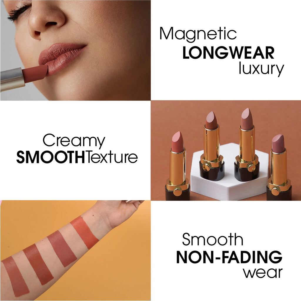 Nude matte lipstick shade in Born16 Matte Perfection range